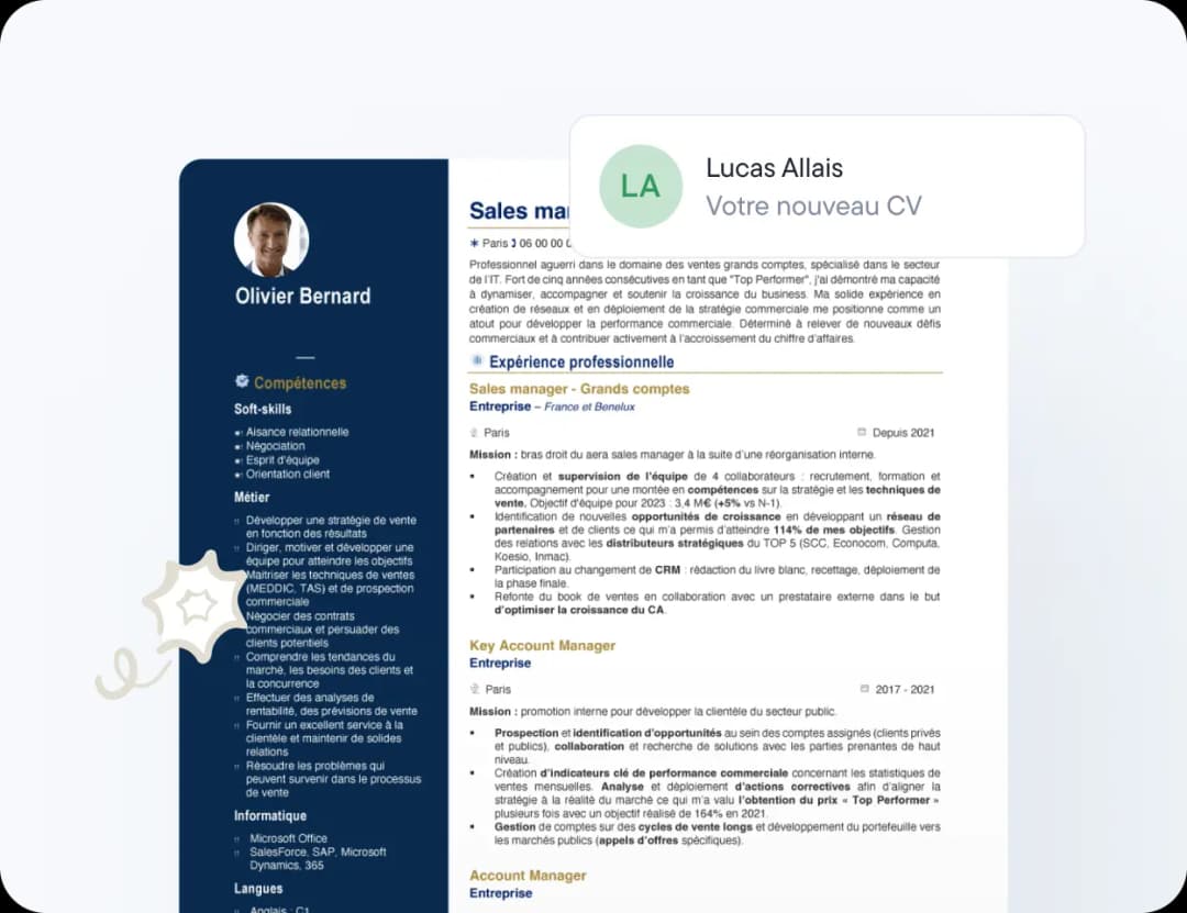 Recevez votre CV